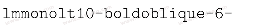 lmmonolt10-boldoblique-6字体转换