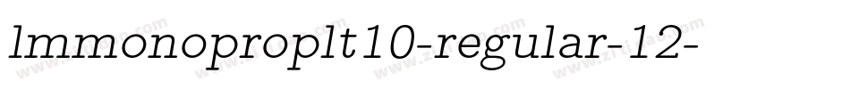 lmmonoproplt10-regular-12字体转换