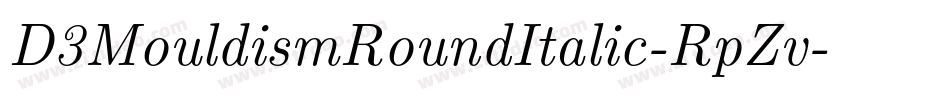 D3MouldismRoundItalic-RpZv字体转换