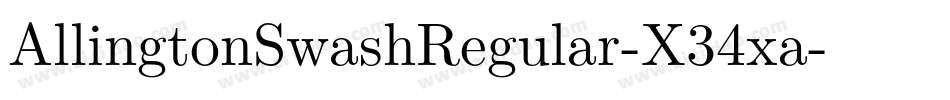 AllingtonSwashRegular-X34xa字体转换