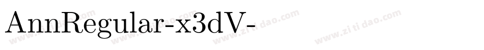 AnnRegular-x3dV字体转换