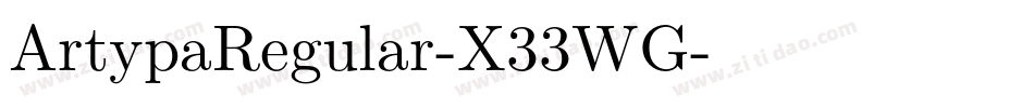 ArtypaRegular-X33WG字体转换