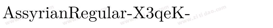 AssyrianRegular-X3qeK字体转换