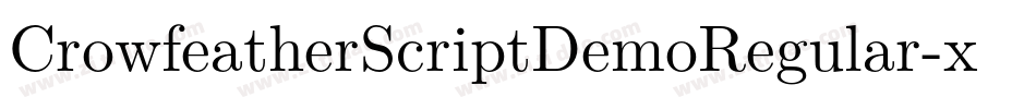CrowfeatherScriptDemoRegular-xMdq字体转换