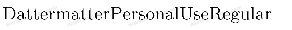 DattermatterPersonalUseRegular-XPla字体转换