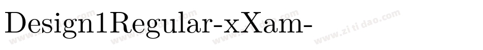 Design1Regular-xXam字体转换