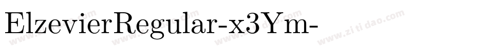 ElzevierRegular-x3Ym字体转换