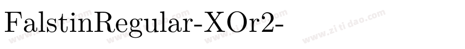 FalstinRegular-XOr2字体转换