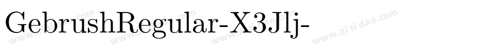 GebrushRegular-X3Jlj字体转换