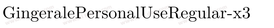 GingeralePersonalUseRegular-x3L5O字体转换