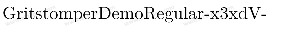GritstomperDemoRegular-x3xdV字体转换