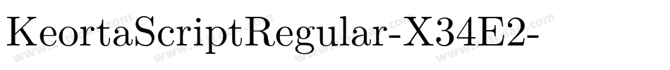 KeortaScriptRegular-X34E2字体转换
