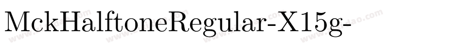 MckHalftoneRegular-X15g字体转换