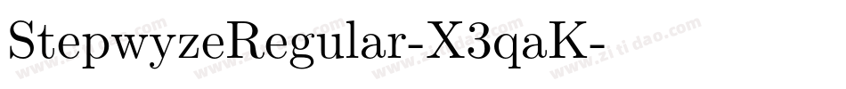 StepwyzeRegular-X3qaK字体转换