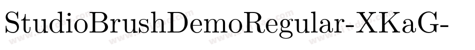 StudioBrushDemoRegular-XKaG字体转换
