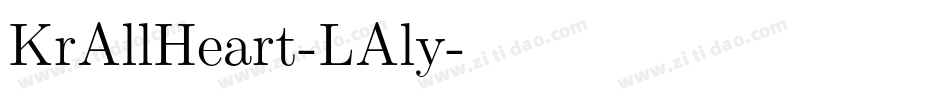 KrAllHeart-LAly字体转换