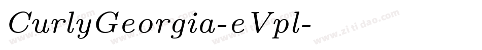 CurlyGeorgia-eVpl字体转换