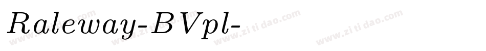 Raleway-BVpl字体转换