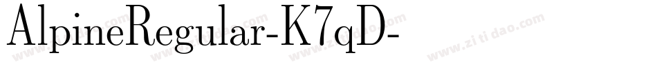 AlpineRegular-K7qD字体转换