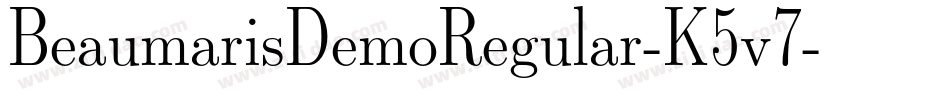 BeaumarisDemoRegular-K5v7字体转换