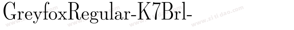 GreyfoxRegular-K7Brl字体转换