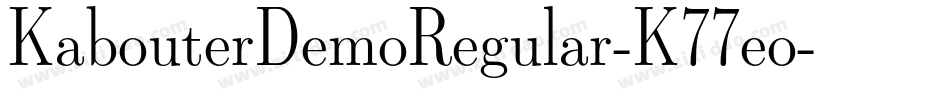 KabouterDemoRegular-K77eo字体转换