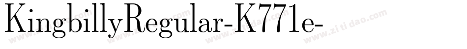 KingbillyRegular-K771e字体转换