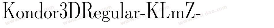 Kondor3DRegular-KLmZ字体转换