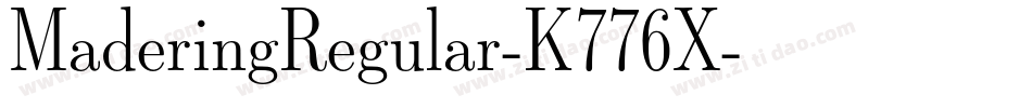MaderingRegular-K776X字体转换