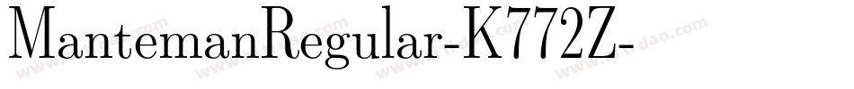 MantemanRegular-K772Z字体转换