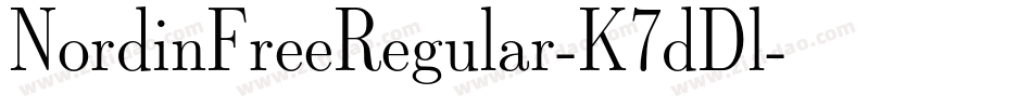 NordinFreeRegular-K7dDl字体转换