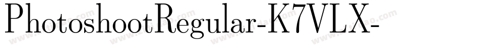 PhotoshootRegular-K7VLX字体转换