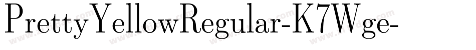 PrettyYellowRegular-K7Wge字体转换