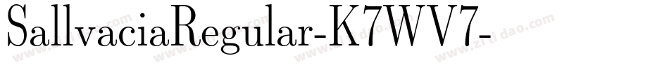 SallvaciaRegular-K7WV7字体转换