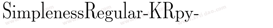 SimplenessRegular-KRpy字体转换