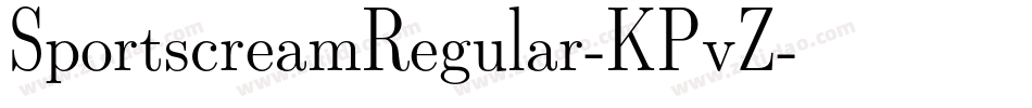 SportscreamRegular-KPvZ字体转换