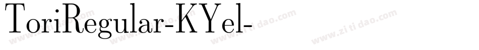 ToriRegular-KYel字体转换