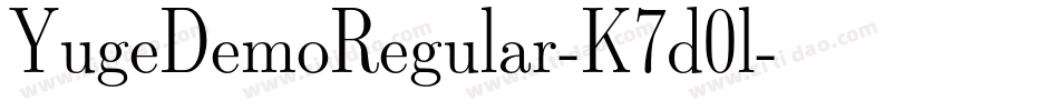 YugeDemoRegular-K7d0l字体转换