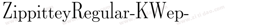 ZippitteyRegular-KWep字体转换