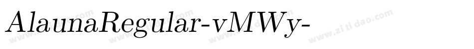 AlaunaRegular-vMWy字体转换
