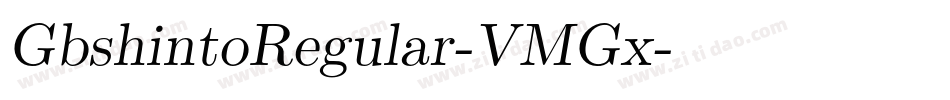 GbshintoRegular-VMGx字体转换