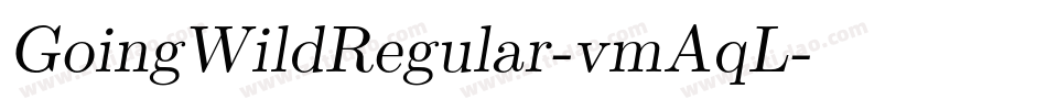 GoingWildRegular-vmAqL字体转换