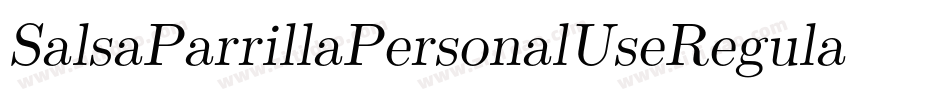 SalsaParrillaPersonalUseRegular-vmAly字体转换