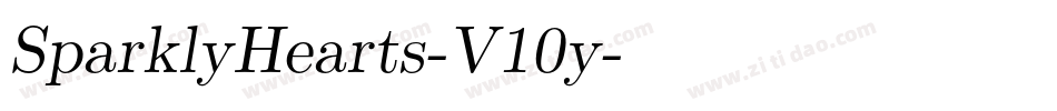 SparklyHearts-V10y字体转换