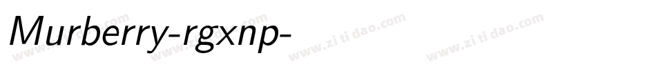 Murberry-rgxnp字体转换