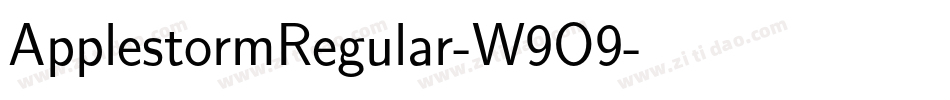 ApplestormRegular-W9O9字体转换