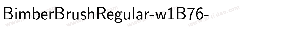 BimberBrushRegular-w1B76字体转换