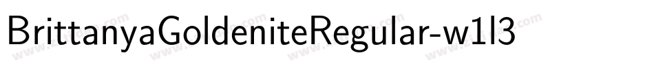 BrittanyaGoldeniteRegular-w1l3x字体转换