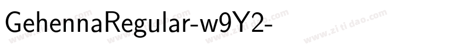 GehennaRegular-w9Y2字体转换