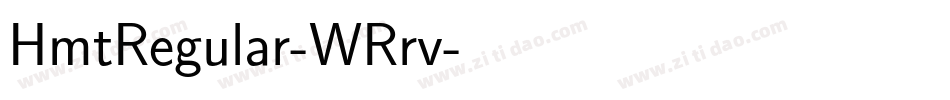 HmtRegular-WRrv字体转换